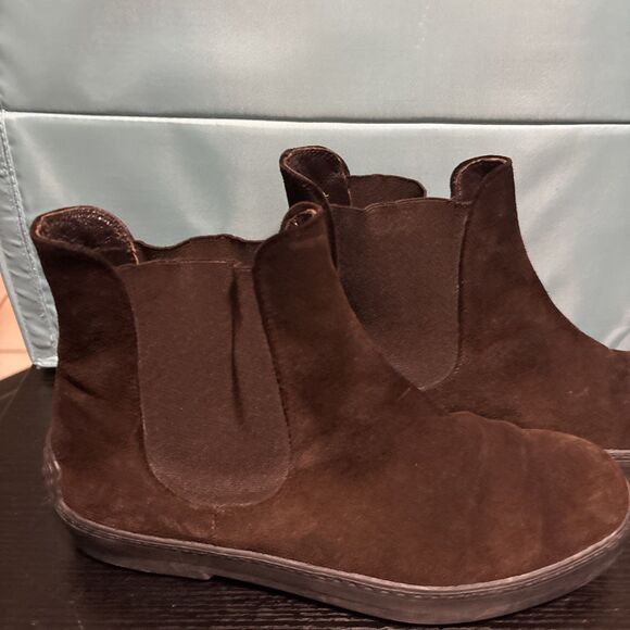 Women’s WARREN EDWARDS Brown Suede Boots 8 1/2 - Picture 2 of 6